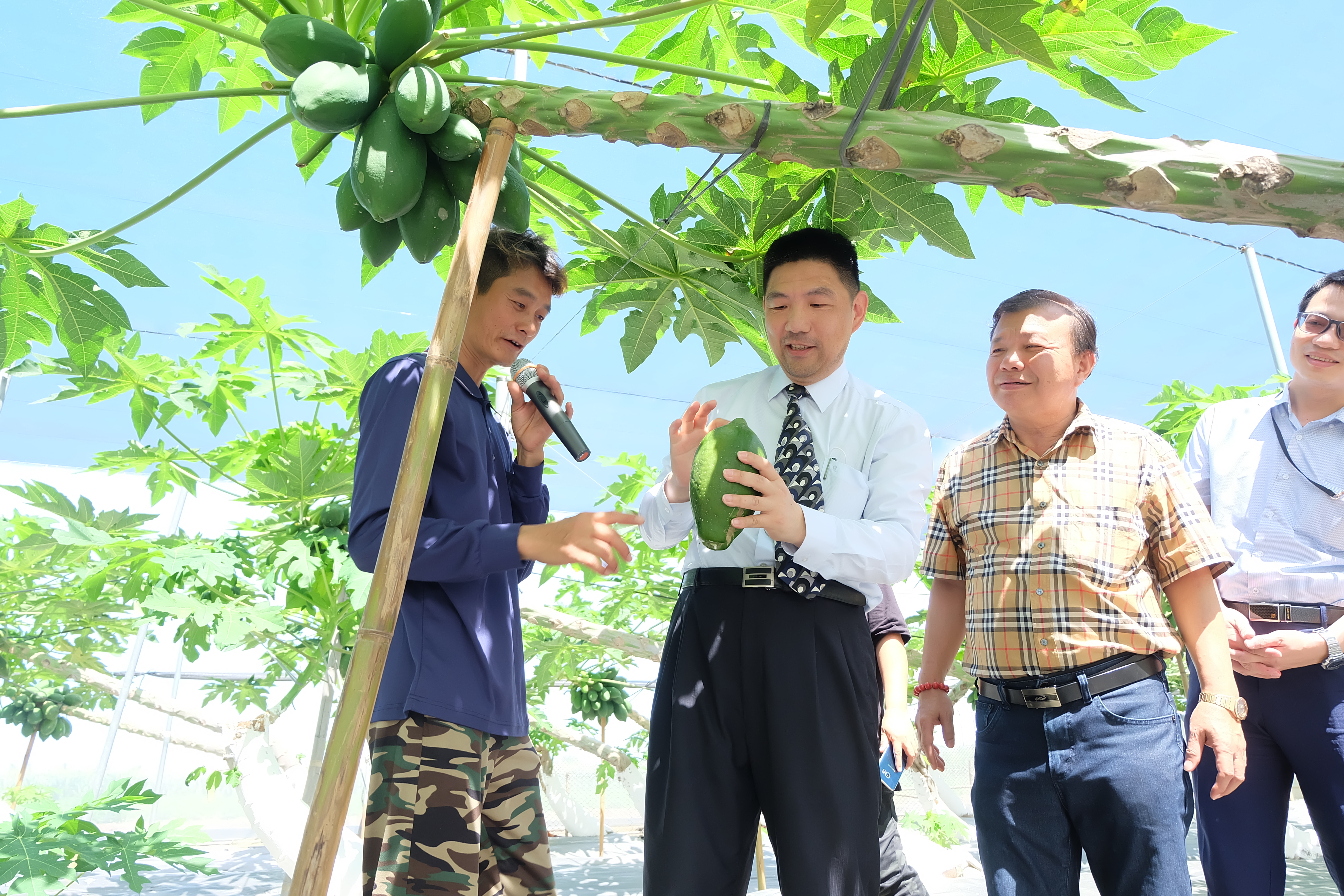 臺灣雲林地方檢察署檢察長洪家原、臺灣更生保護會雲林分會主任委員涂金助在地檢署主任檢察官江金星及地檢與分會同仁陪同下，於今(109)年6月17日端午節前夕，一同下鄉關懷更生人阿傑經營之「開心農場」，瞭解創業貸款事業主疫期紓困及營運情形，並給予關懷、鼓勵之意。