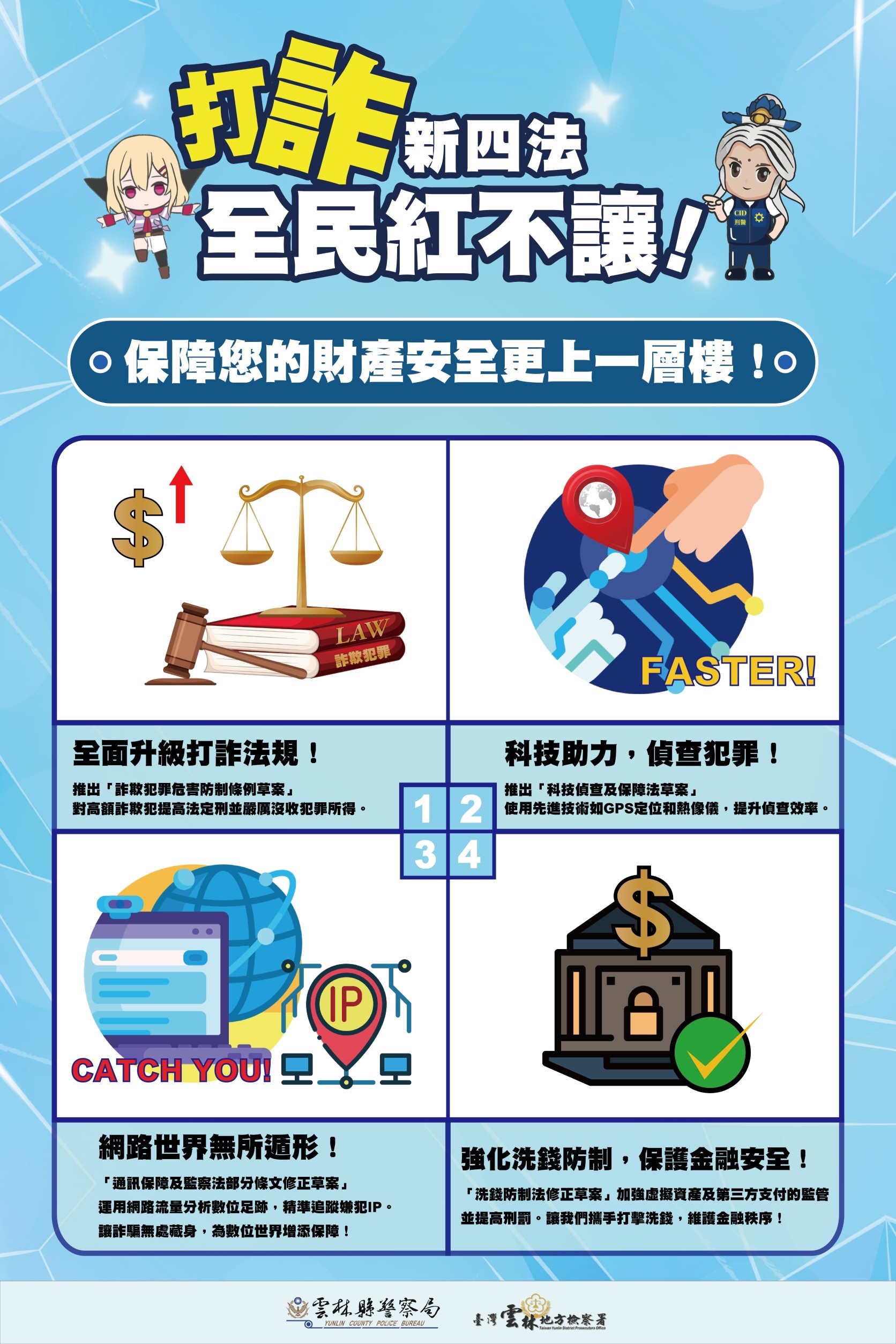 「打詐新四法、全民紅不讓」宣導單張