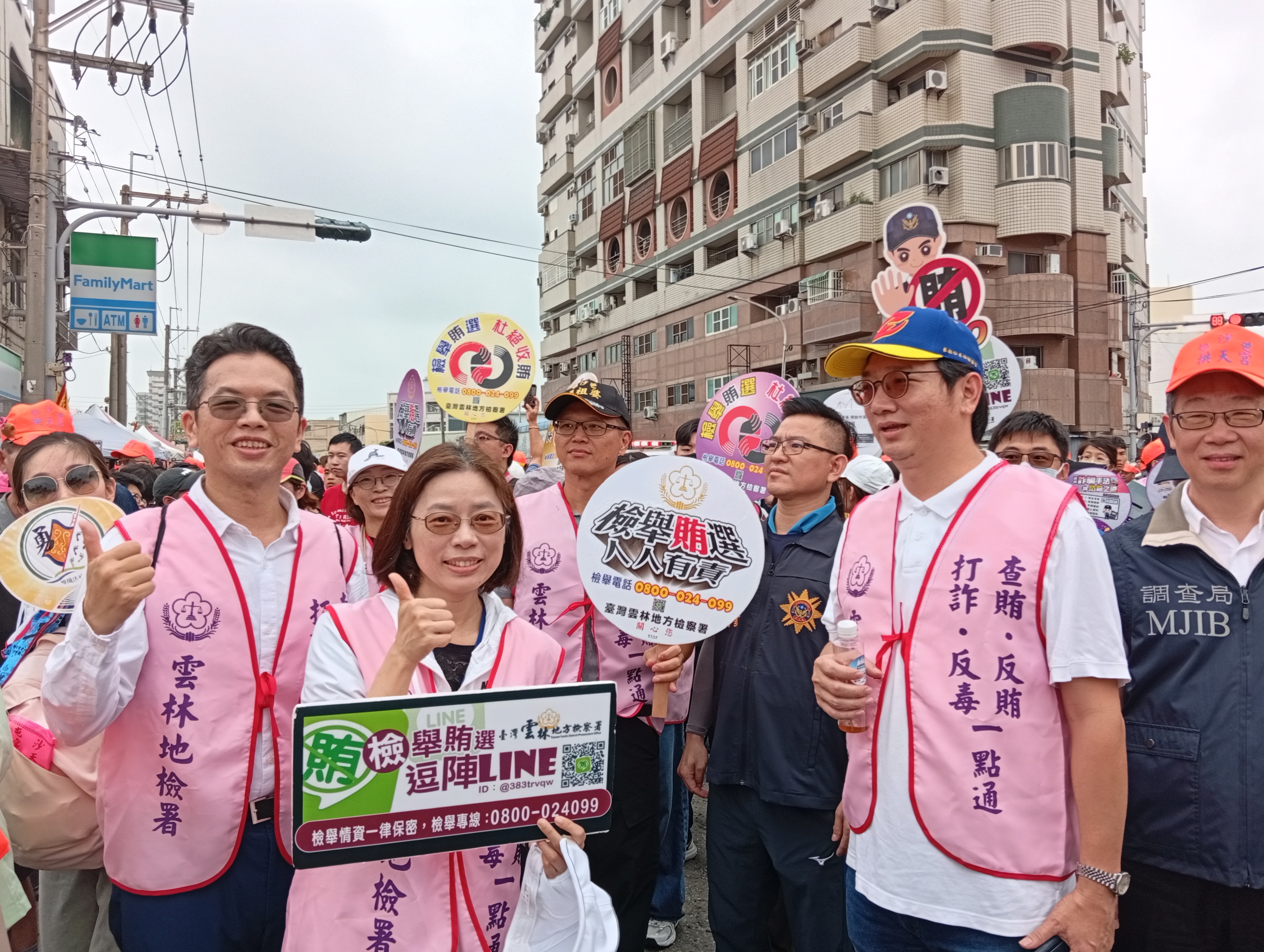 雲林檢警調廉齊步走  化身一日香燈腳 進行宣傳